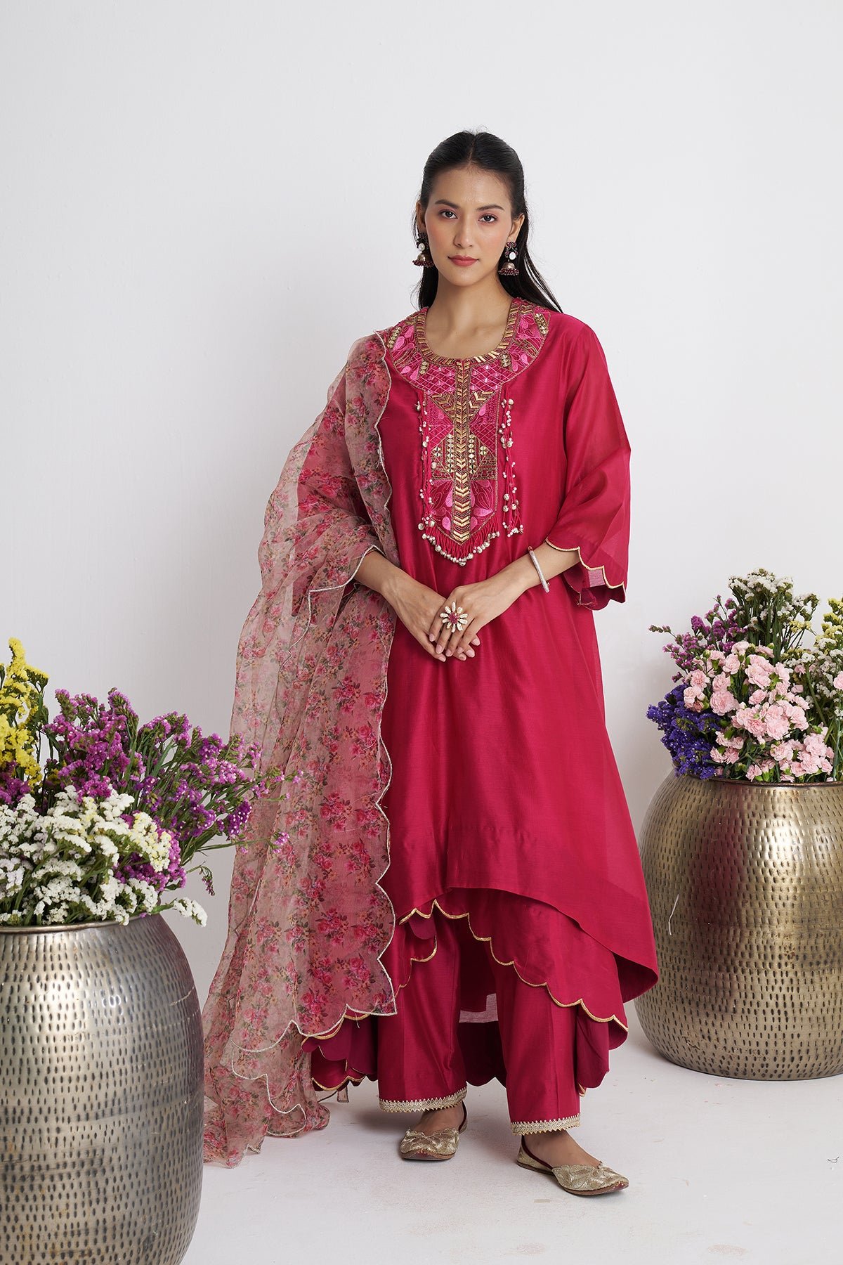 Nakshi Double-layered Kurta Set
