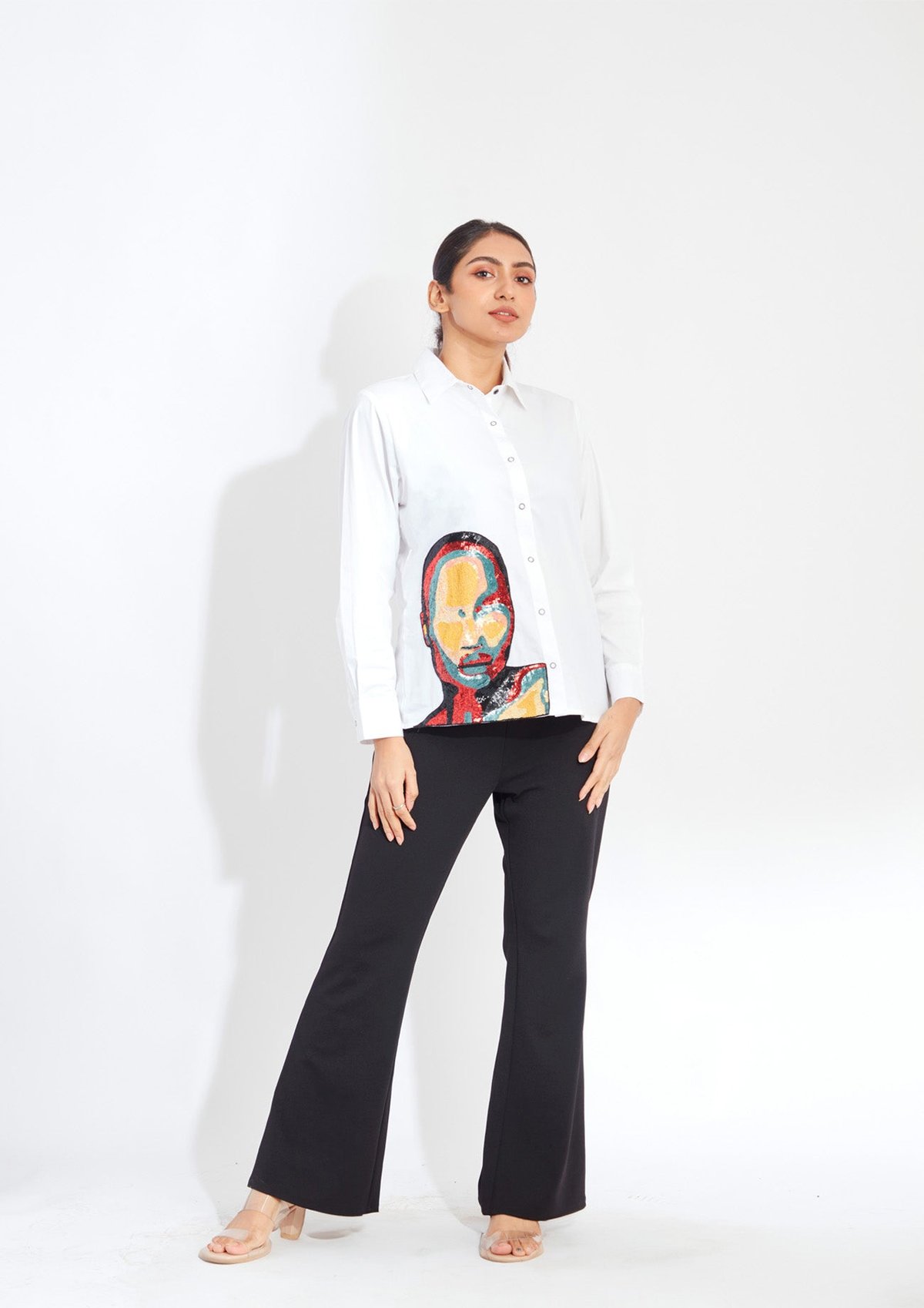 White Comfort Fit Cotton Shirt