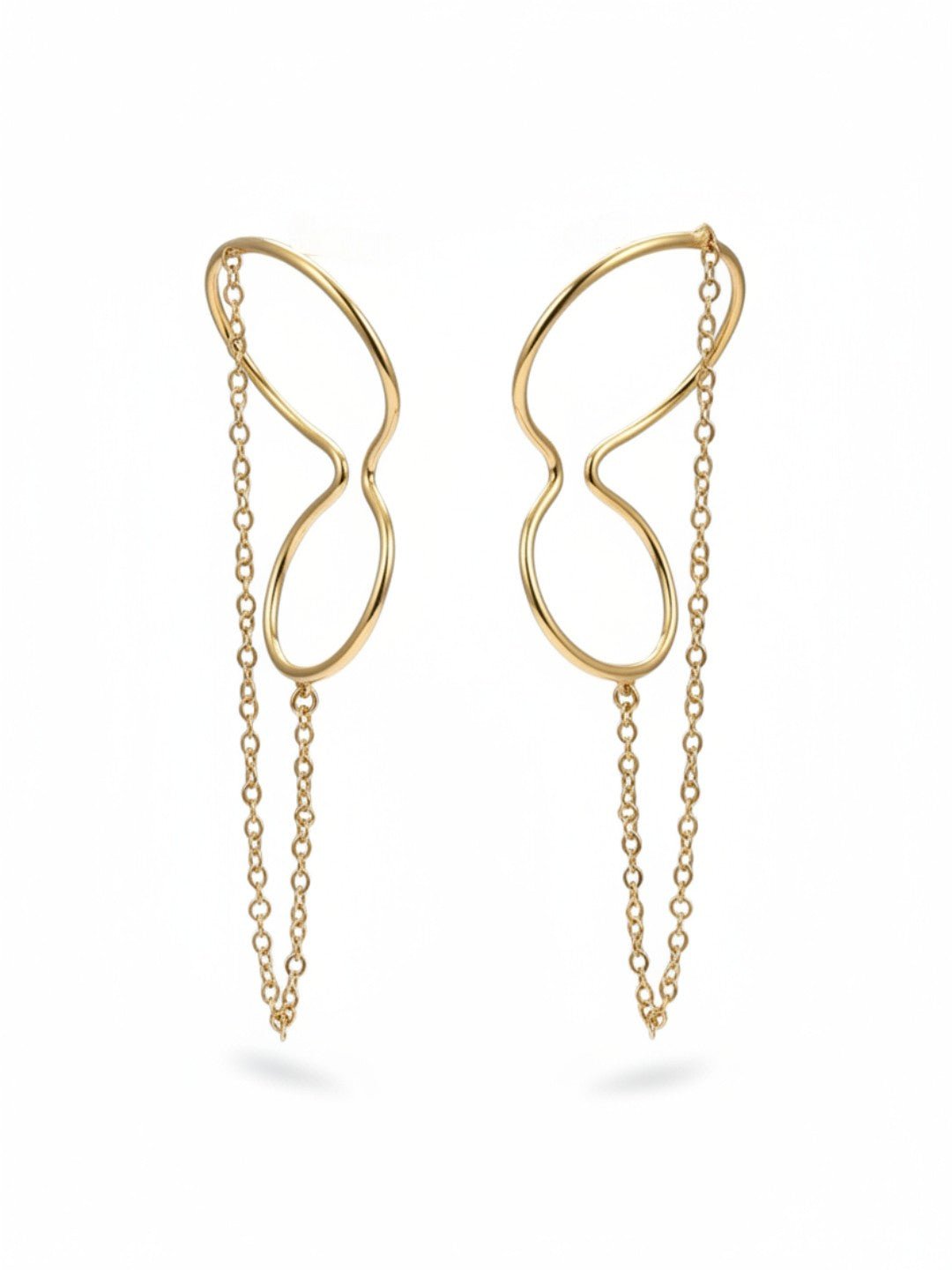Curve Line Chain Ear Cuff Clip Without Piercing