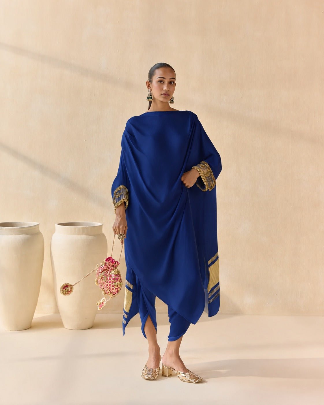 Noor Shwet Draped Set Co-ord Pant