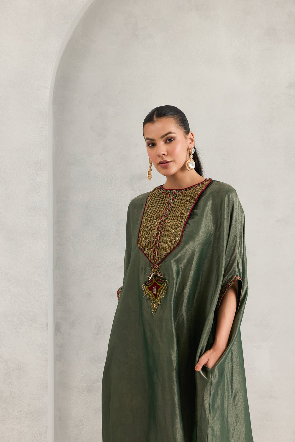Green Ladi Kaftan