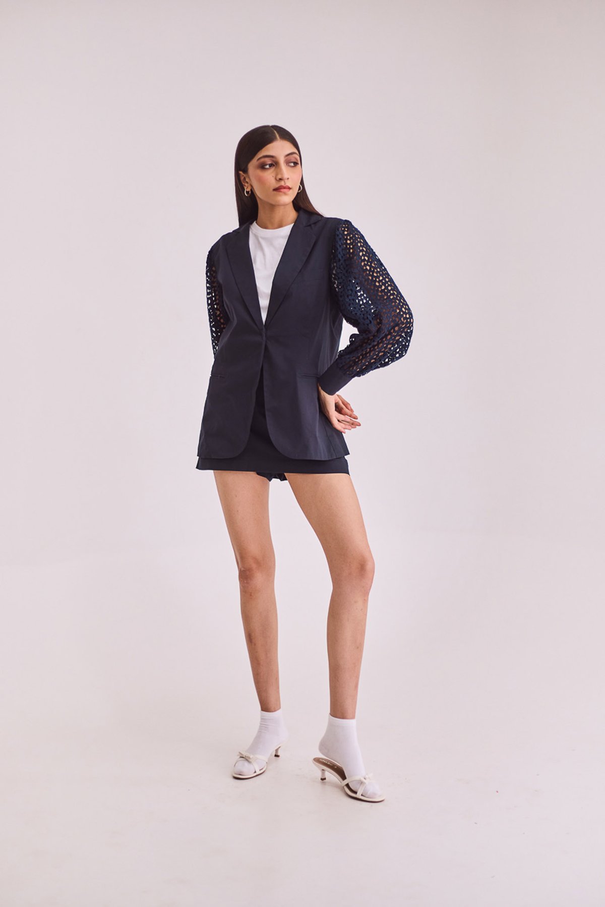 Navy Blue Blazer and Mini Skort Co-ord Set