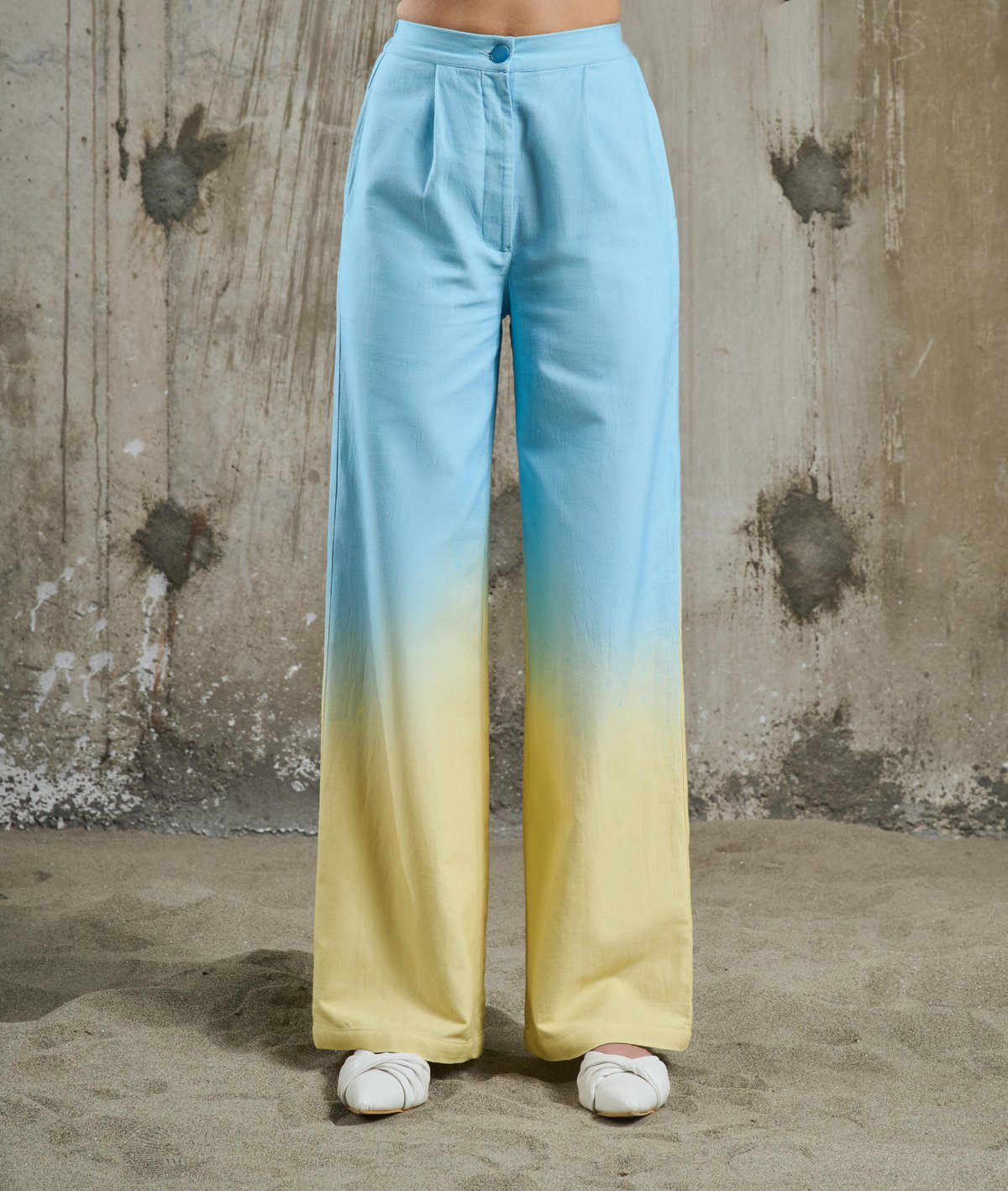Soft Horizon Straight Trousers