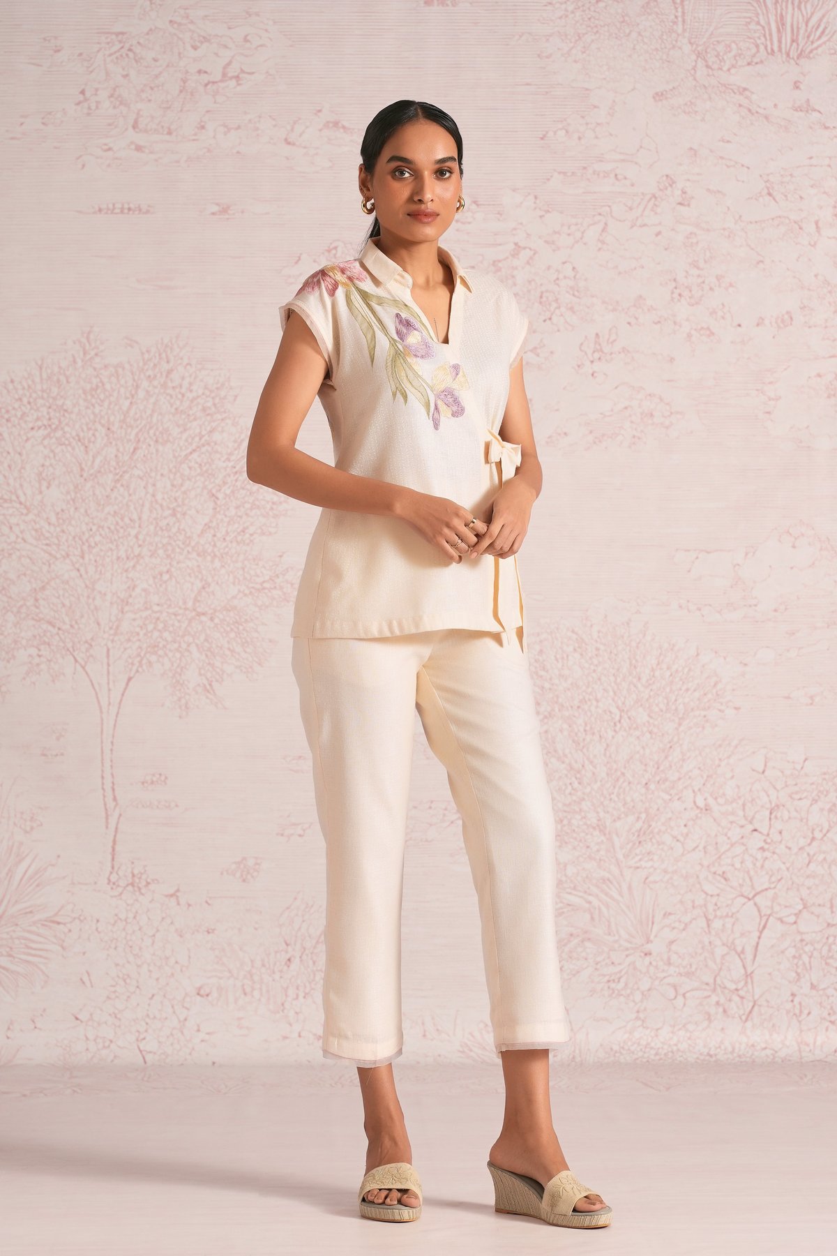 Painted Petals Wrap Co-Ord