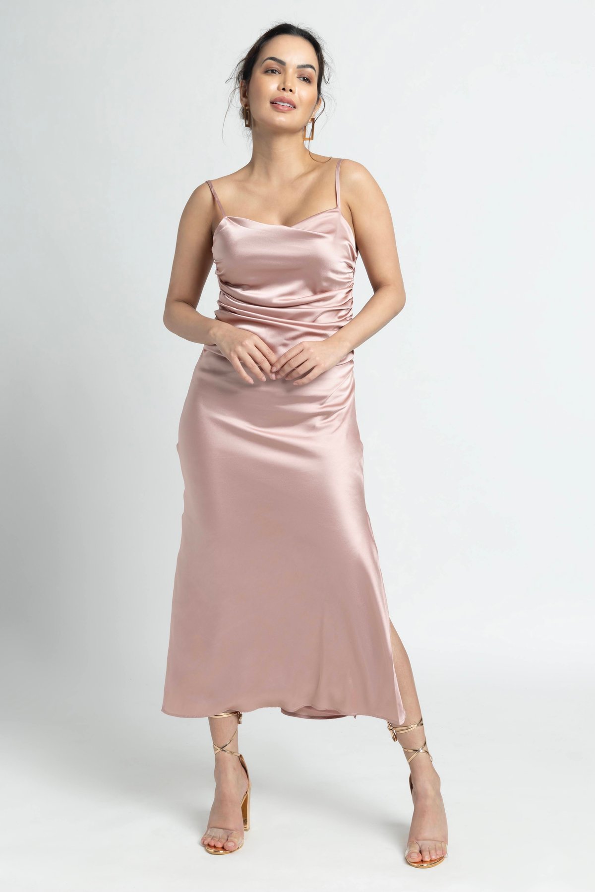 Cowl Midi Dress