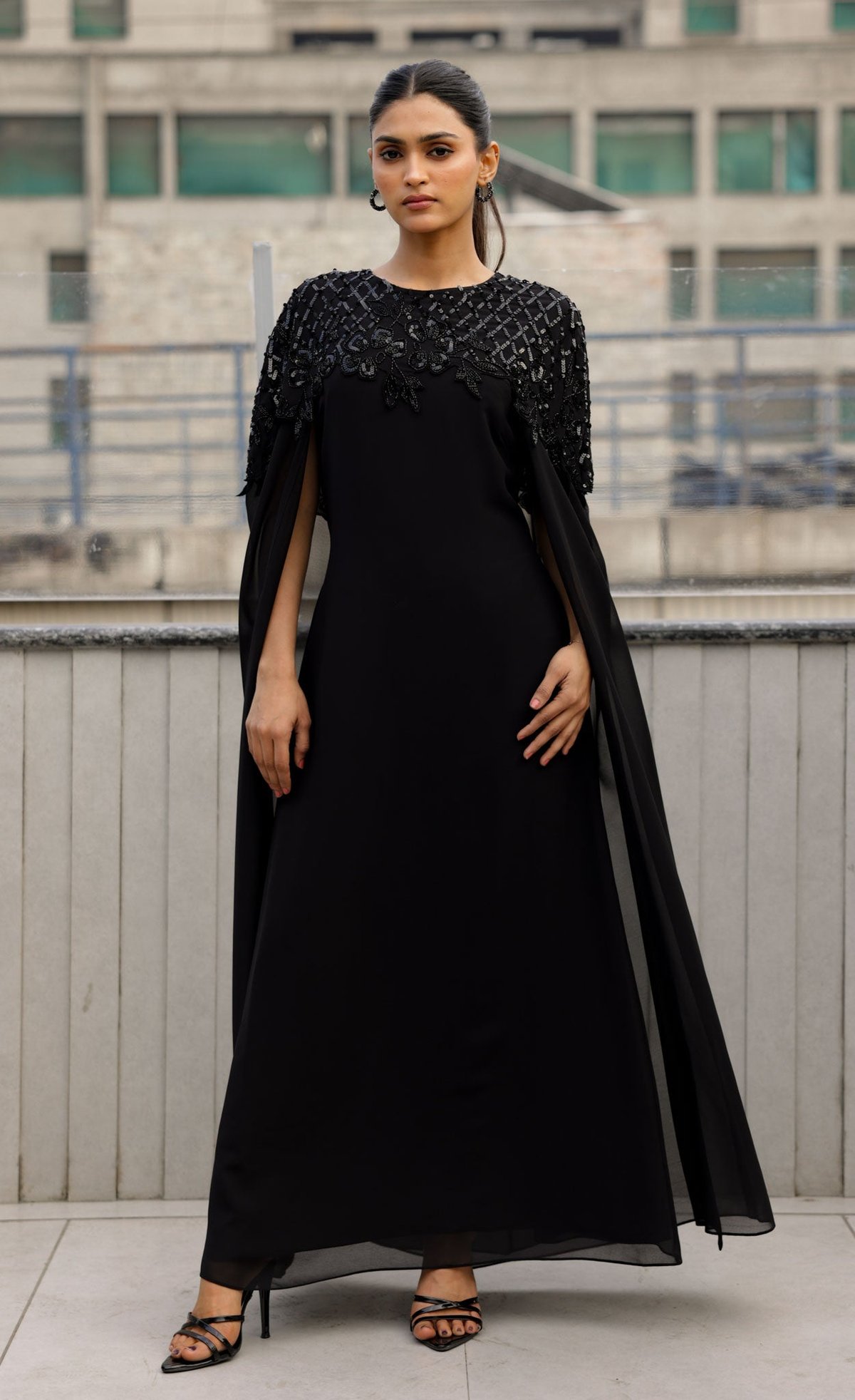 Black Cape Gown
