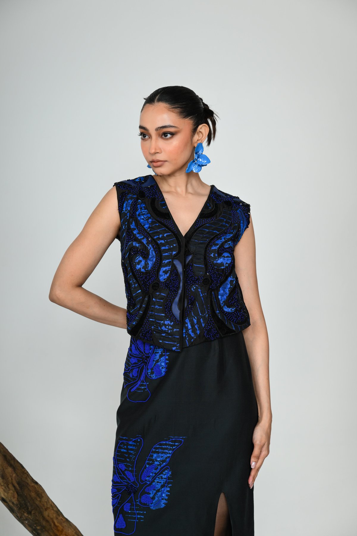 Maze Blue Waistcoat