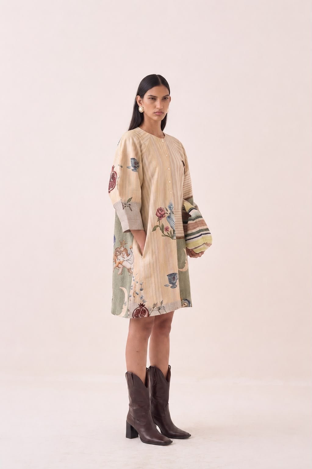Nakshatra Bubble Sleeve Dress