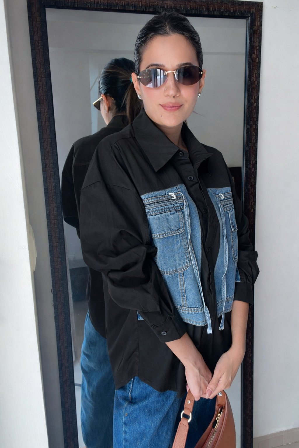 Pocket Denim Poplin Shirt