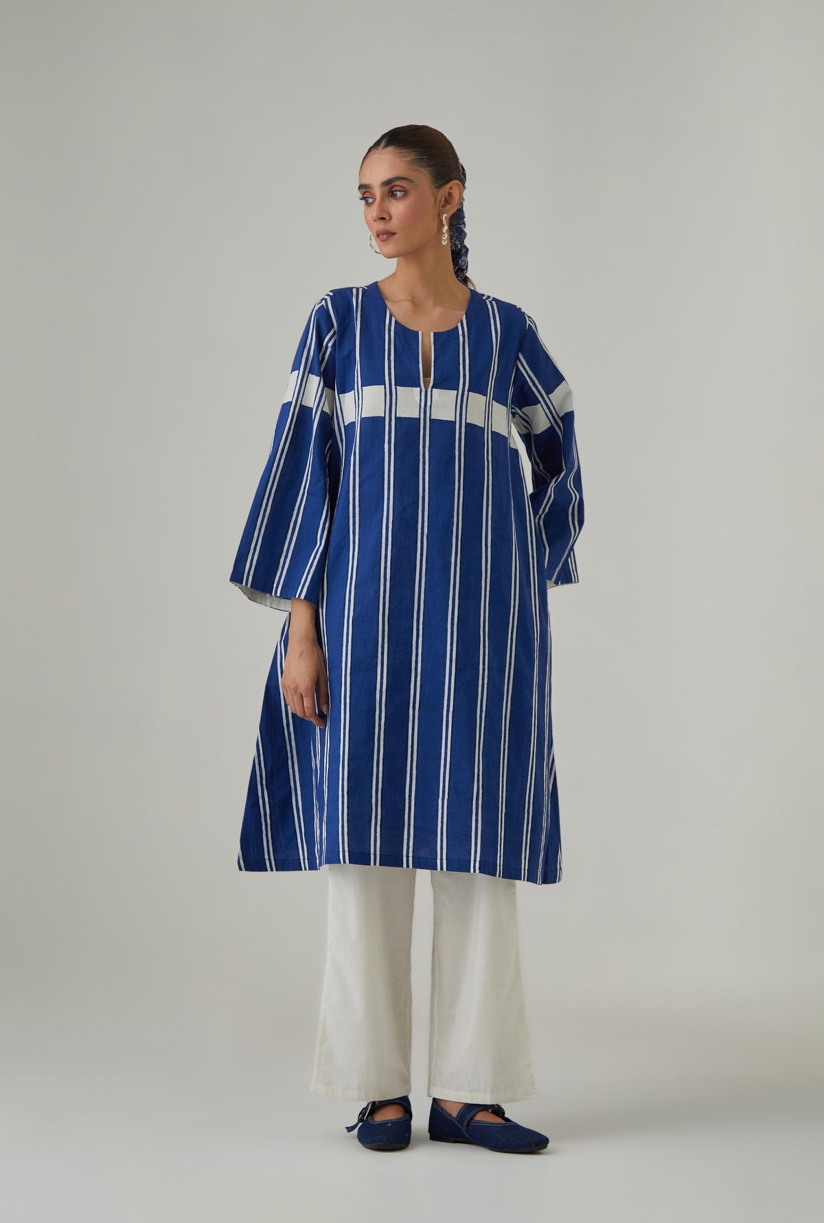 Hand Block Printed A-Line Kurta