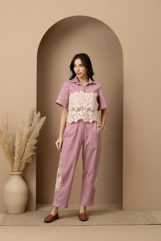 Coco Crop Shirt & Barrel Pants Set