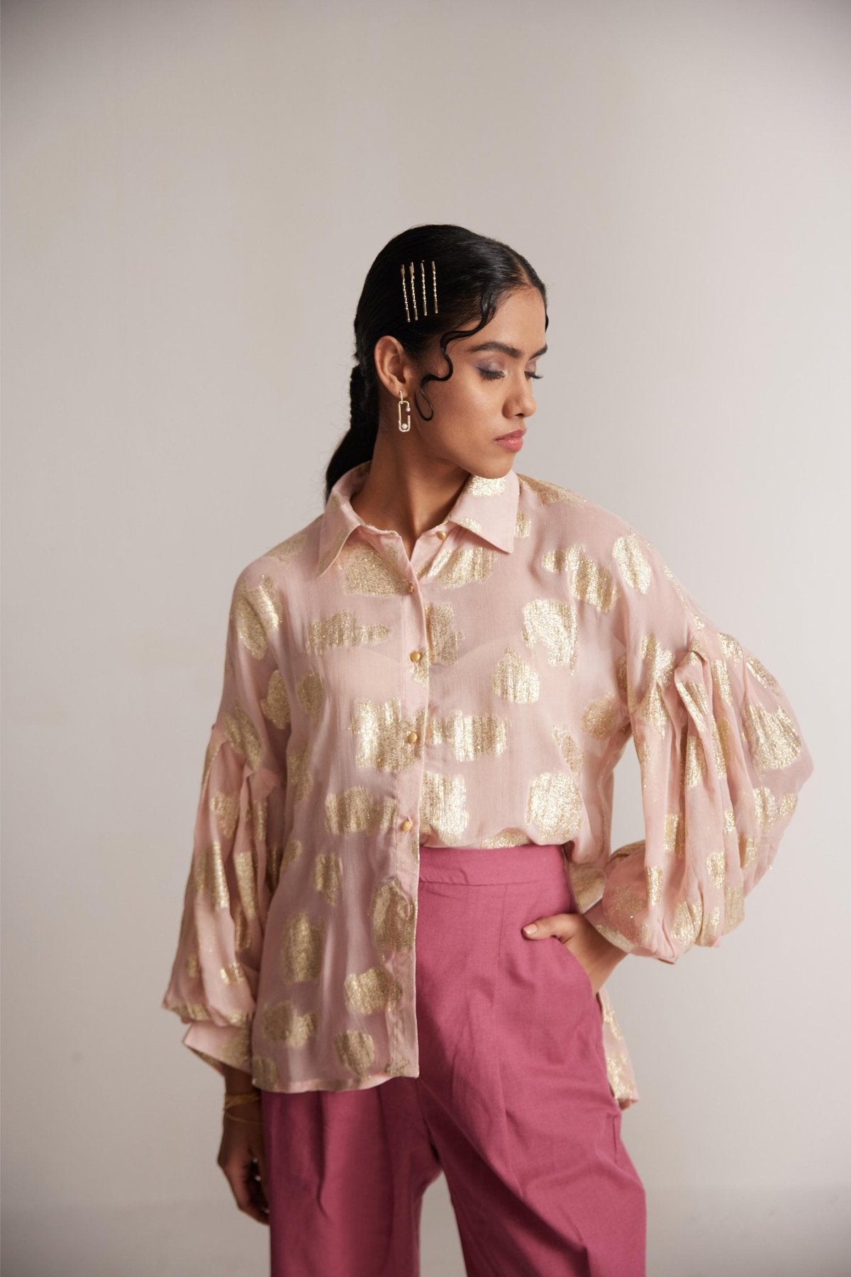 Pink Party Wear Shirt