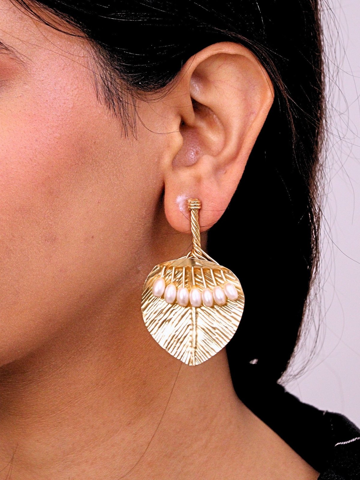 Siaa Brass Earrings for Women 18K Gold Plated
