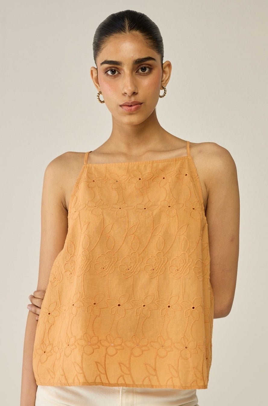 Orange Schiffly Top