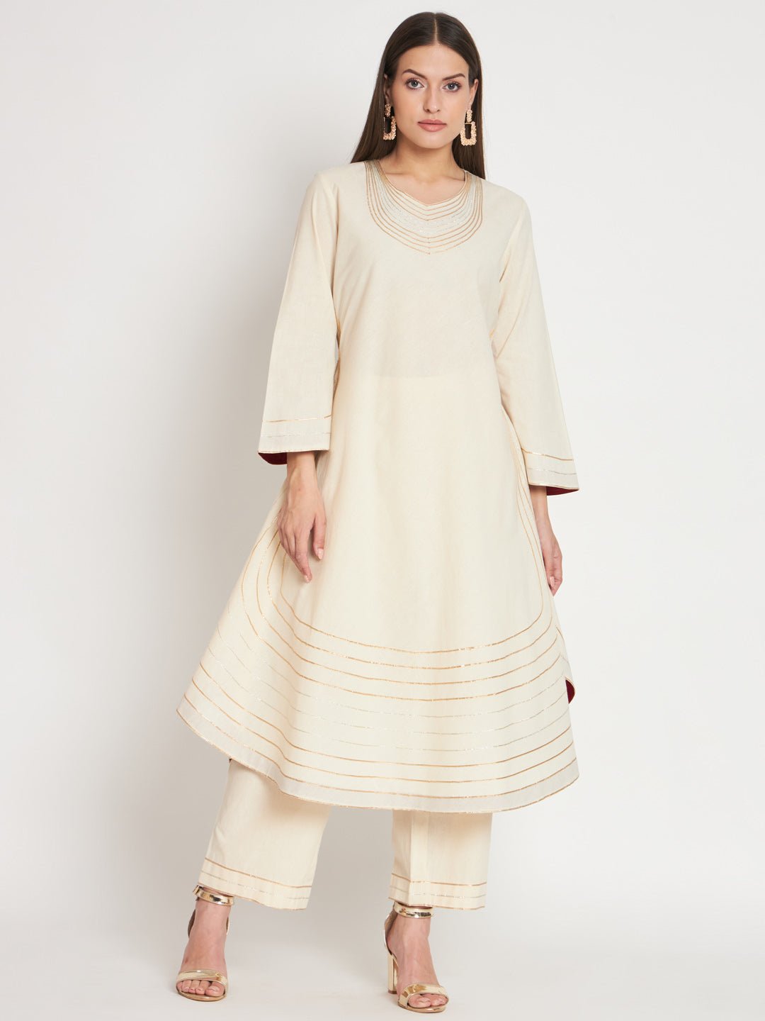 Ivory Matka Kurta Set