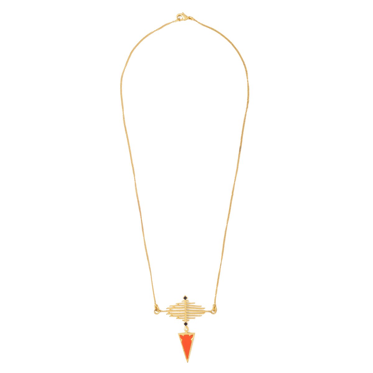 Step Lattice Neck Chain - Orange