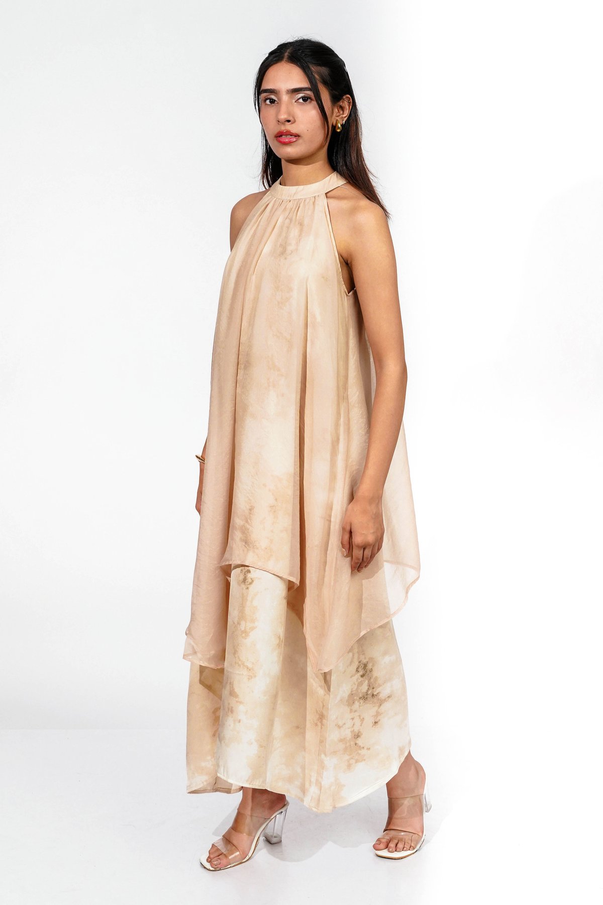 Malibu Peach Layered Dress