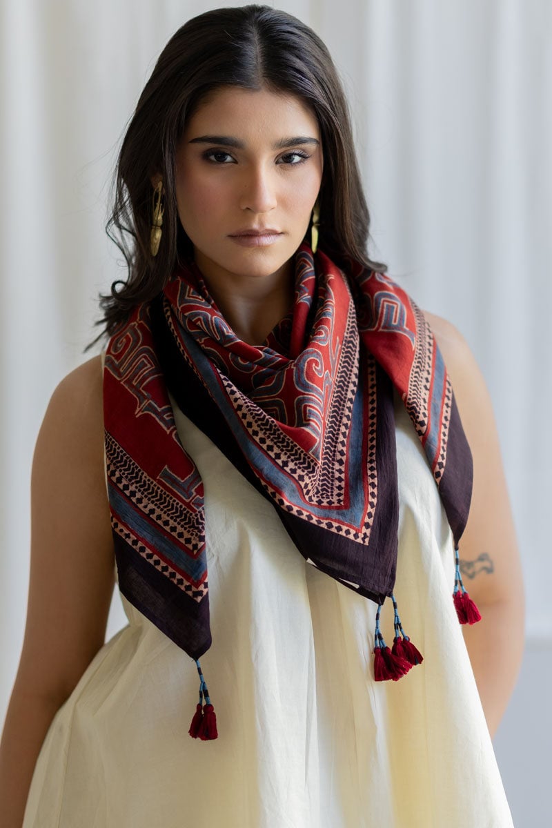 Cotton Scarf - Avira Red