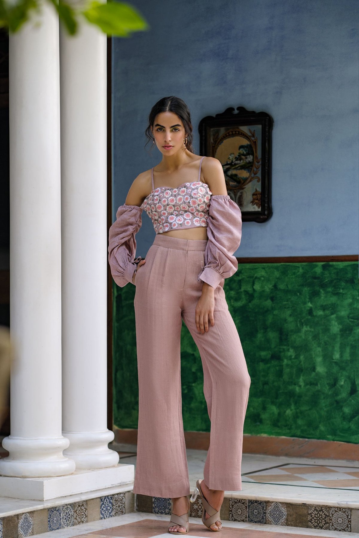 Dusty Rose Linen co-ord set