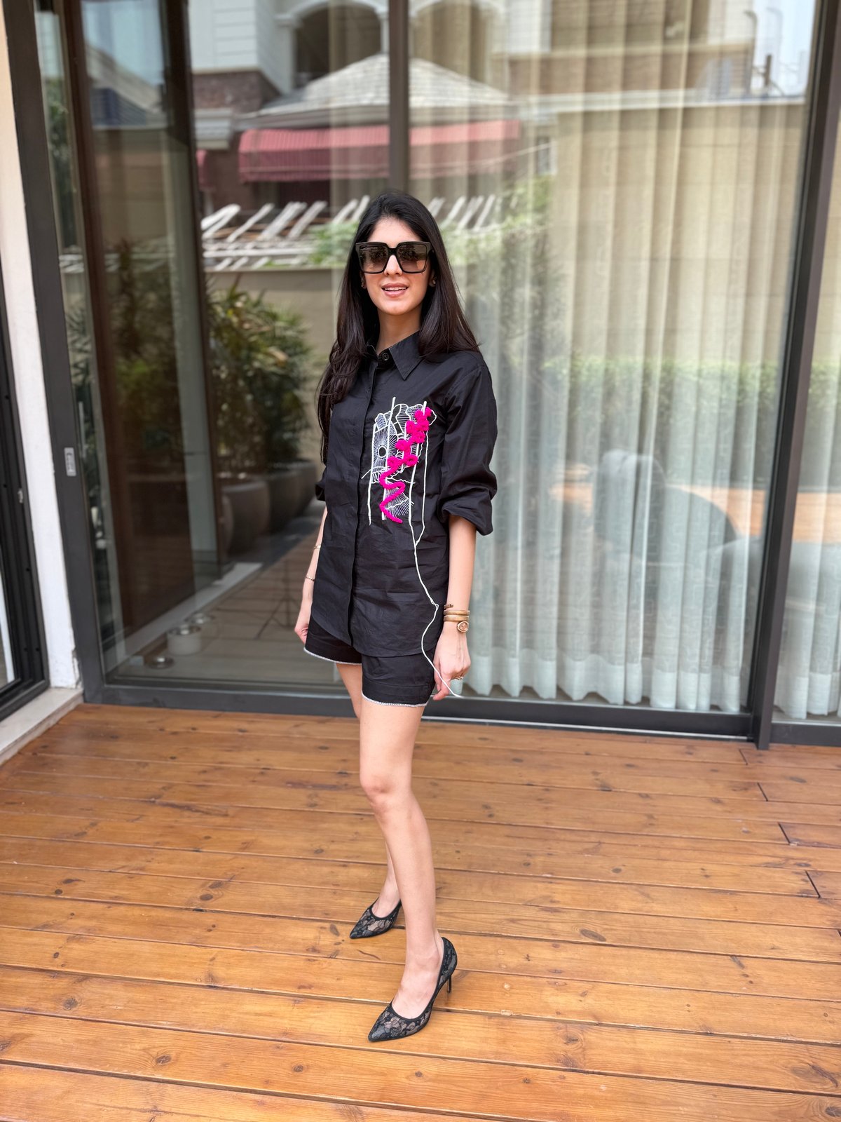 Noir Graffiti Black Co-ord Set