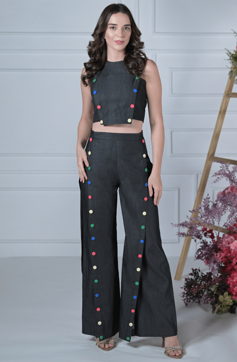 Black Denim Co Ord Set