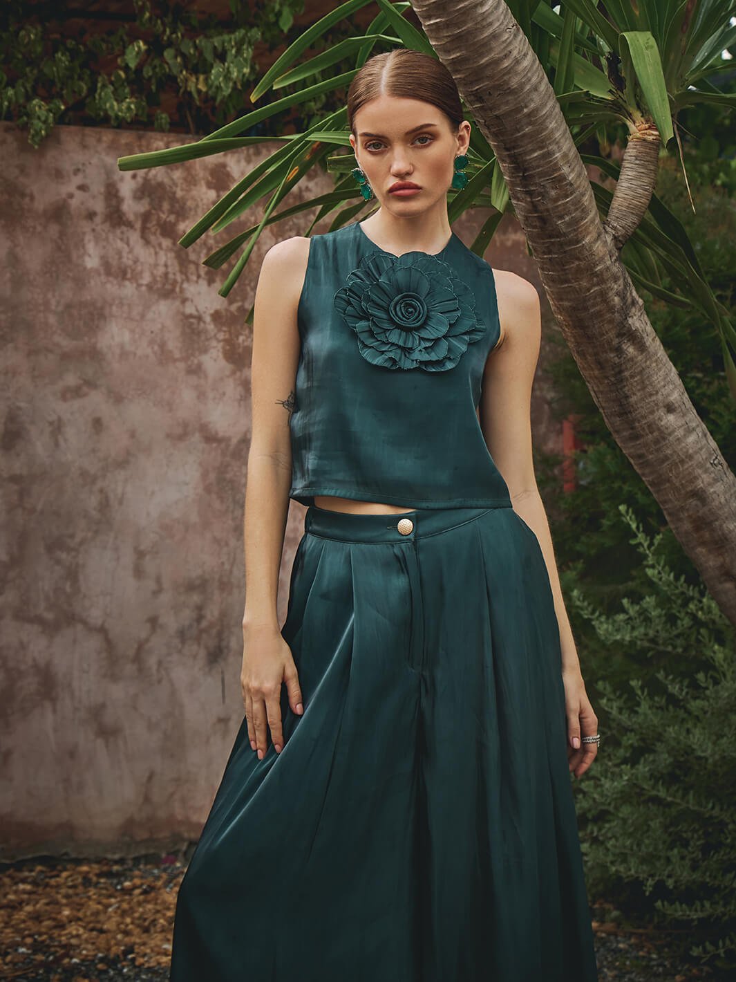 Diana Organza Applique Floral Co-Ord Set