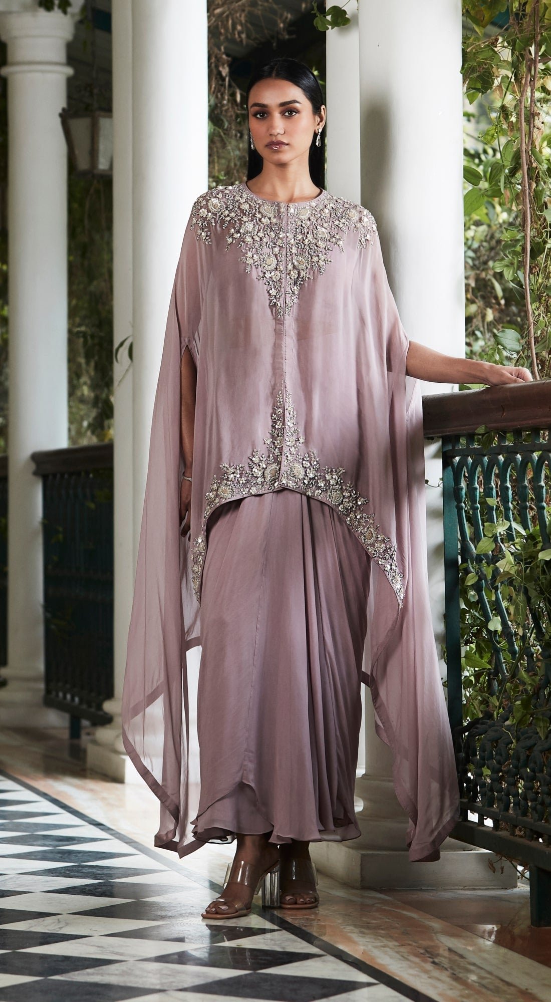 Embroidered Kaftan Set