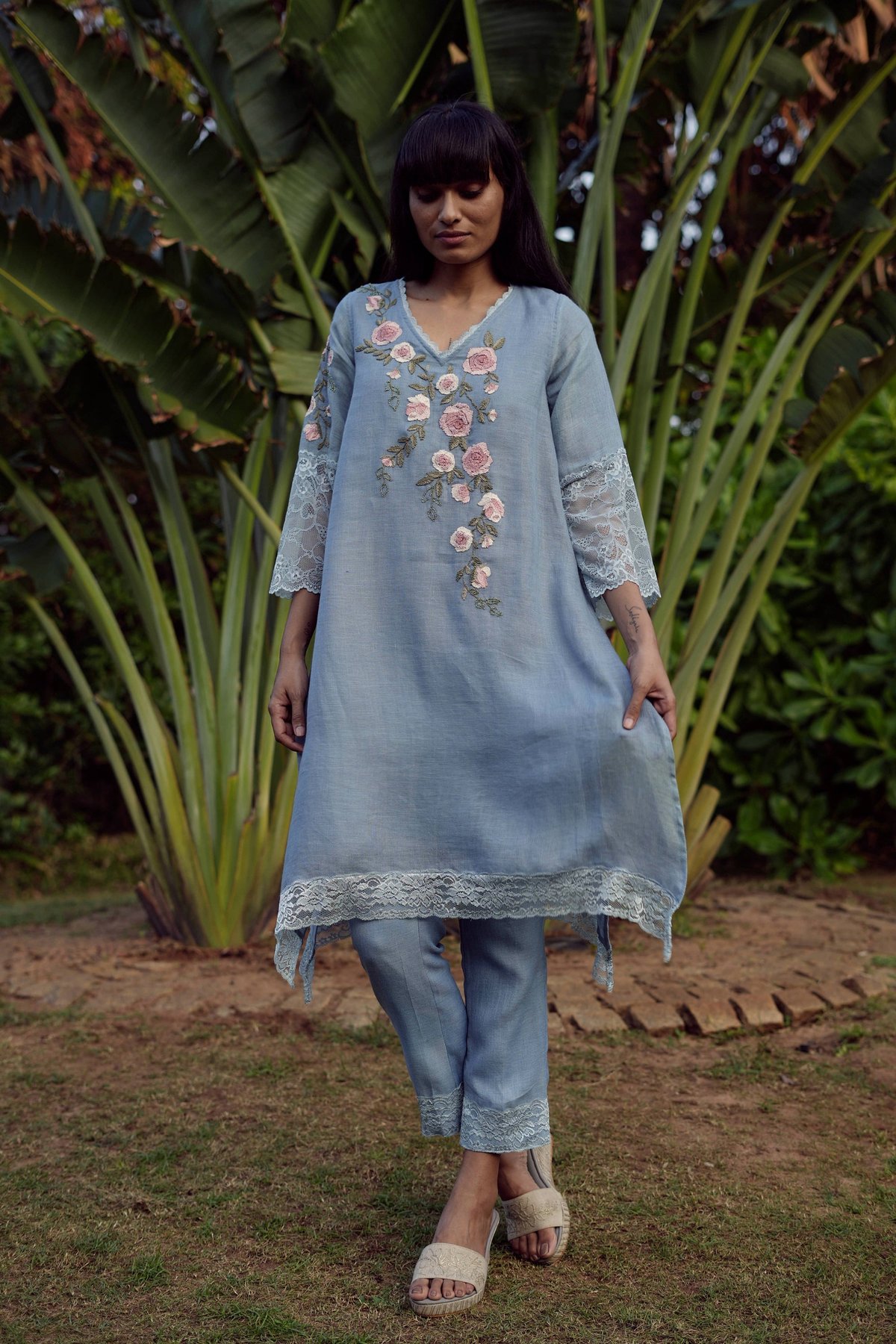 Whimsical Garden Fly Free Tunic Set