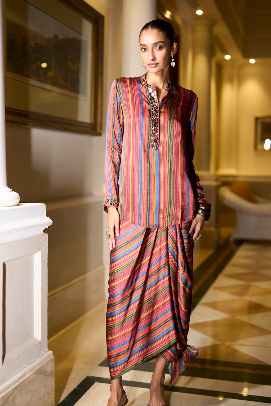 Mirror Embroidered Multicolour Top
