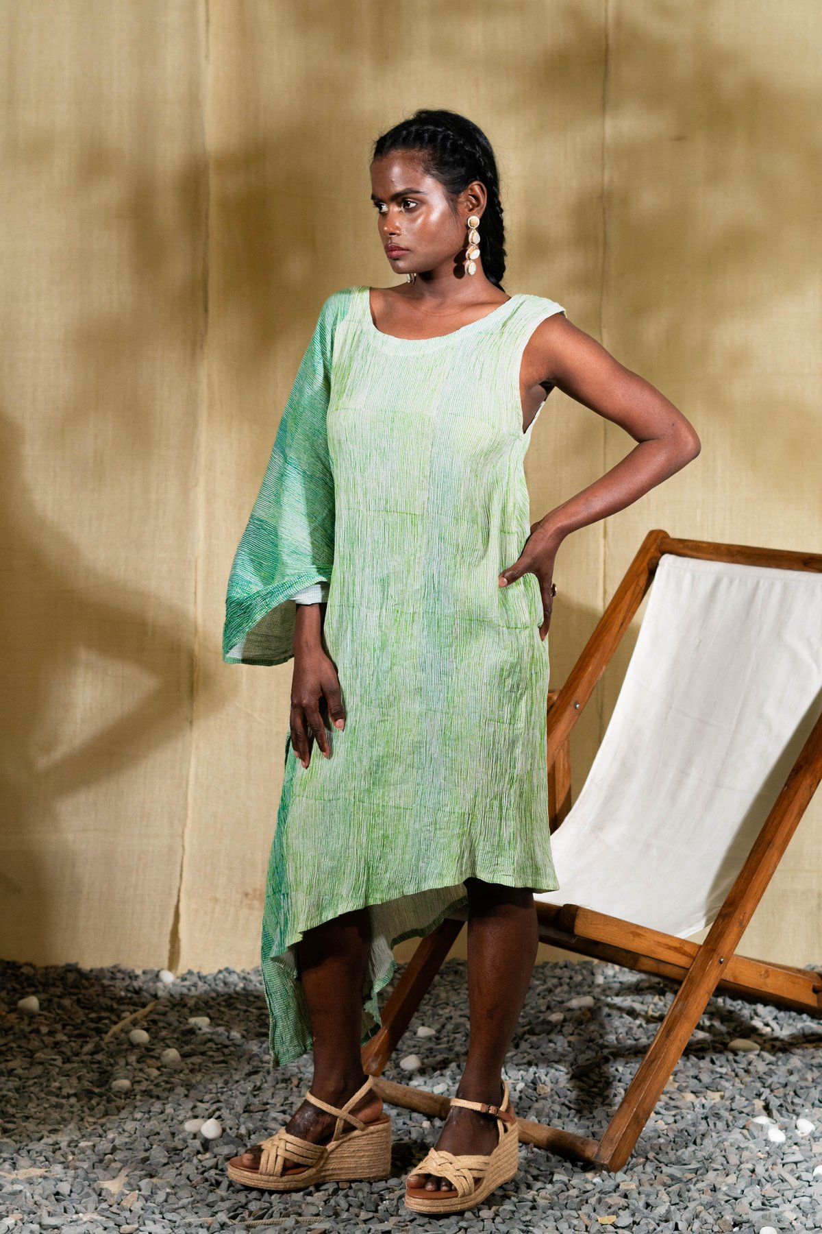 Wave Crinkled Kaftan