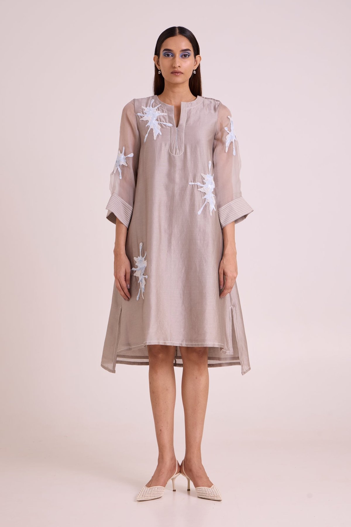 Gracie - Graphite & Fern Tunic Dress