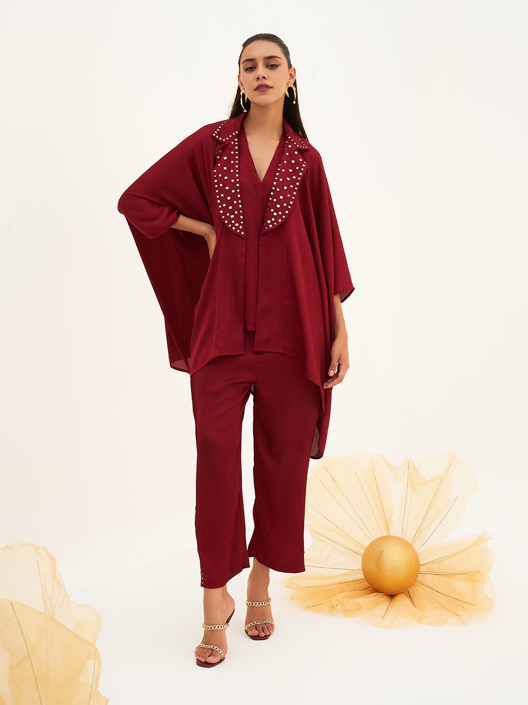 Rosewood Mosaic Cape Co-Ord Set