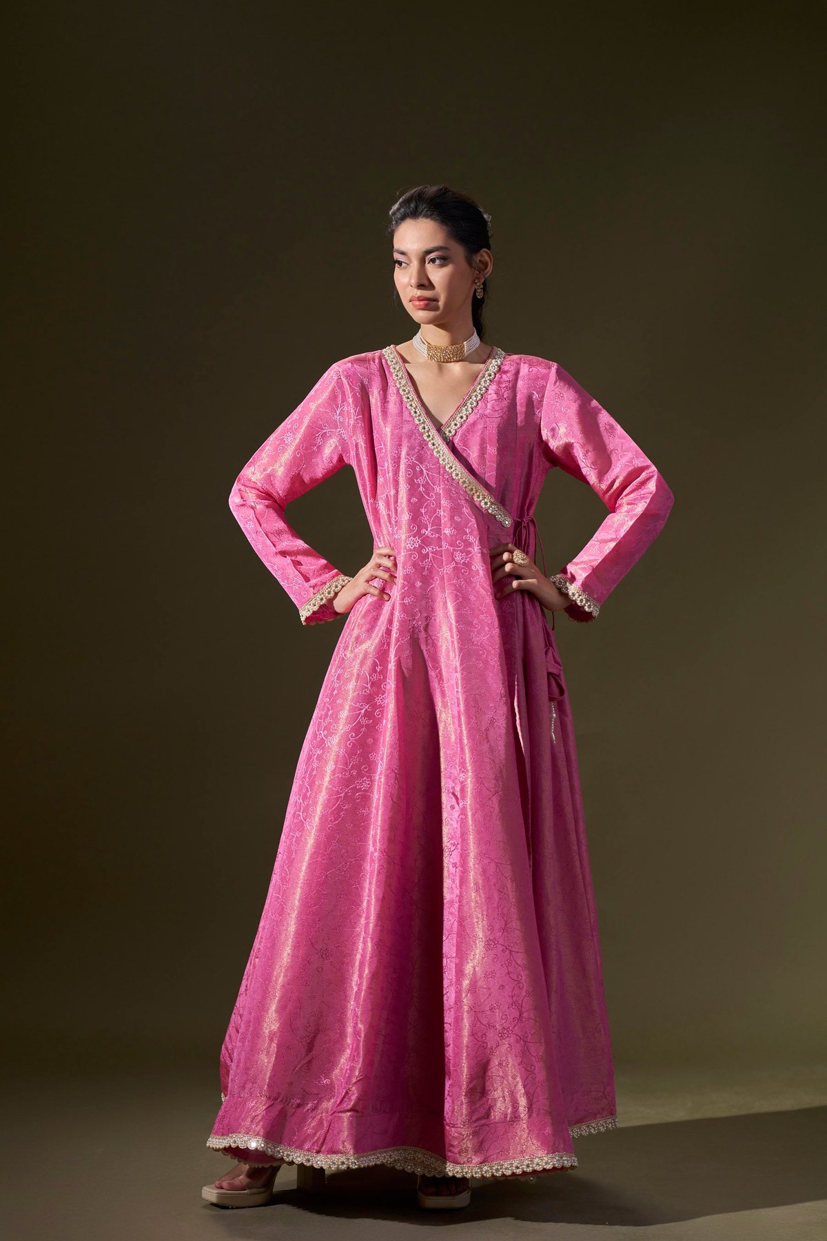 Pink Anarkali