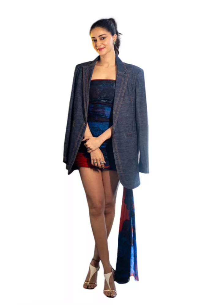 Dark Blue Tailored Denim Longline Jacket