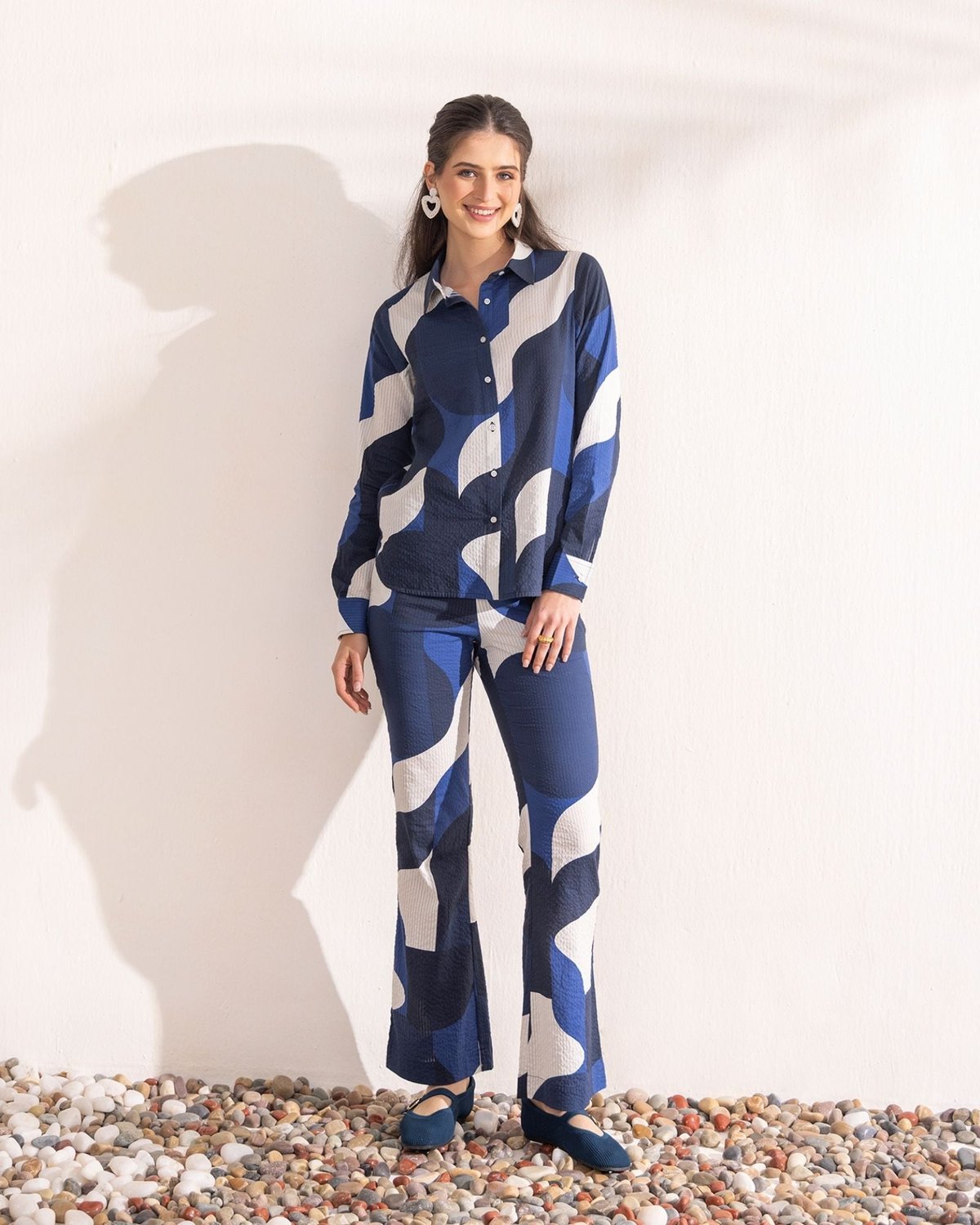 Navy Geo Co-ord Set