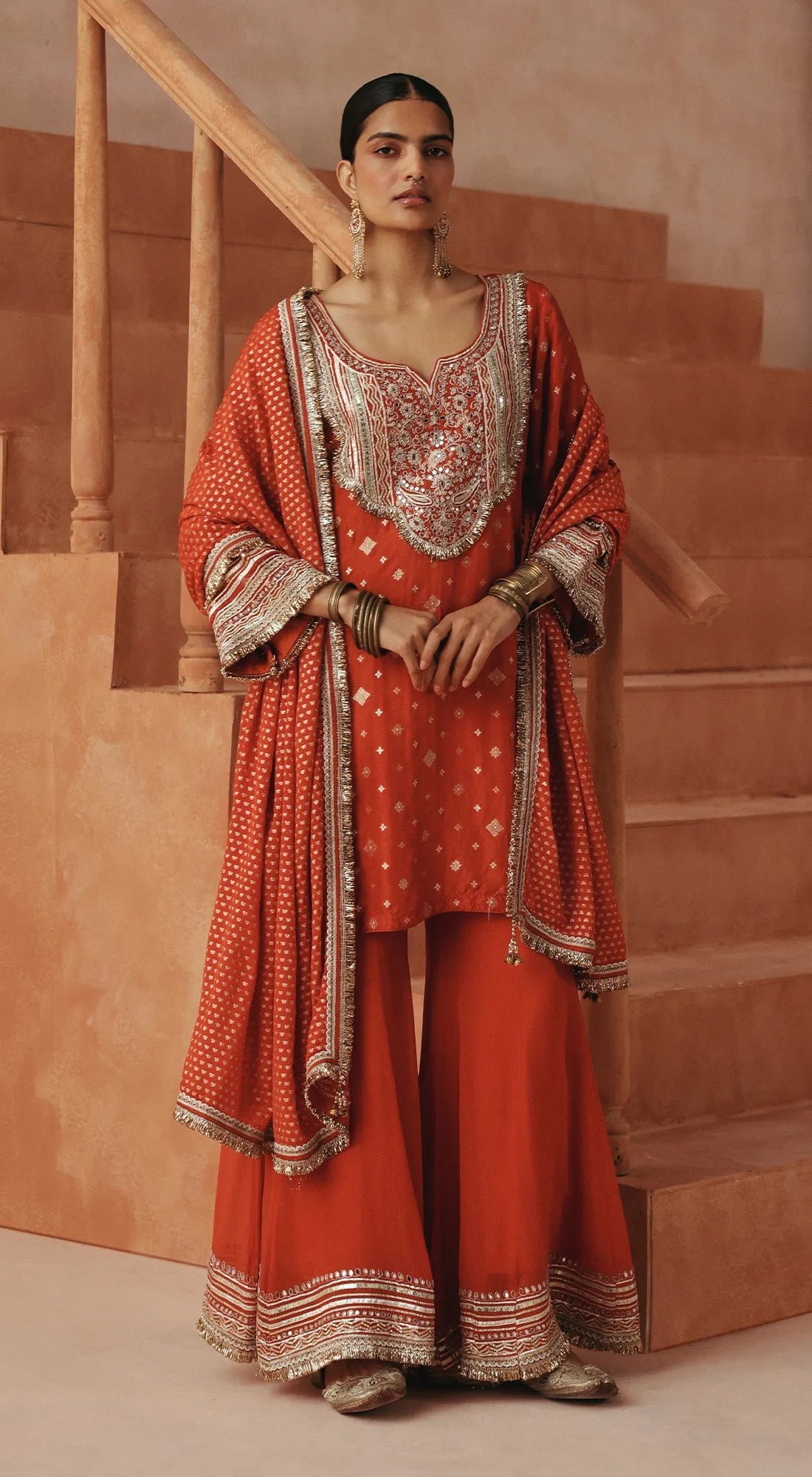 Rogue Embroidered Sharara Set