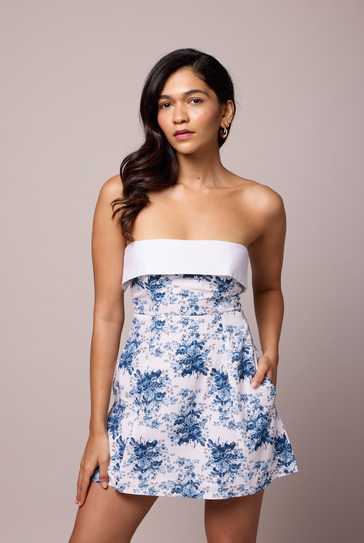 Margot- Blue Floral Dress