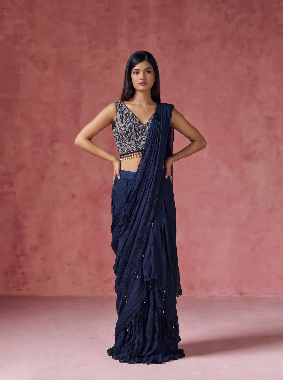Urwa Drape Saree Set