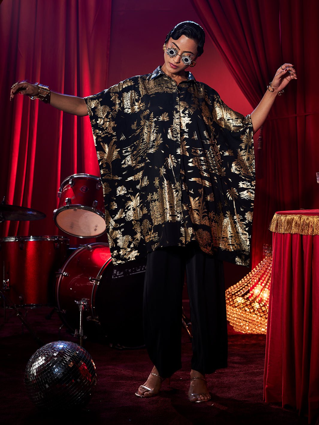 Gold Muse Kaftan Pants