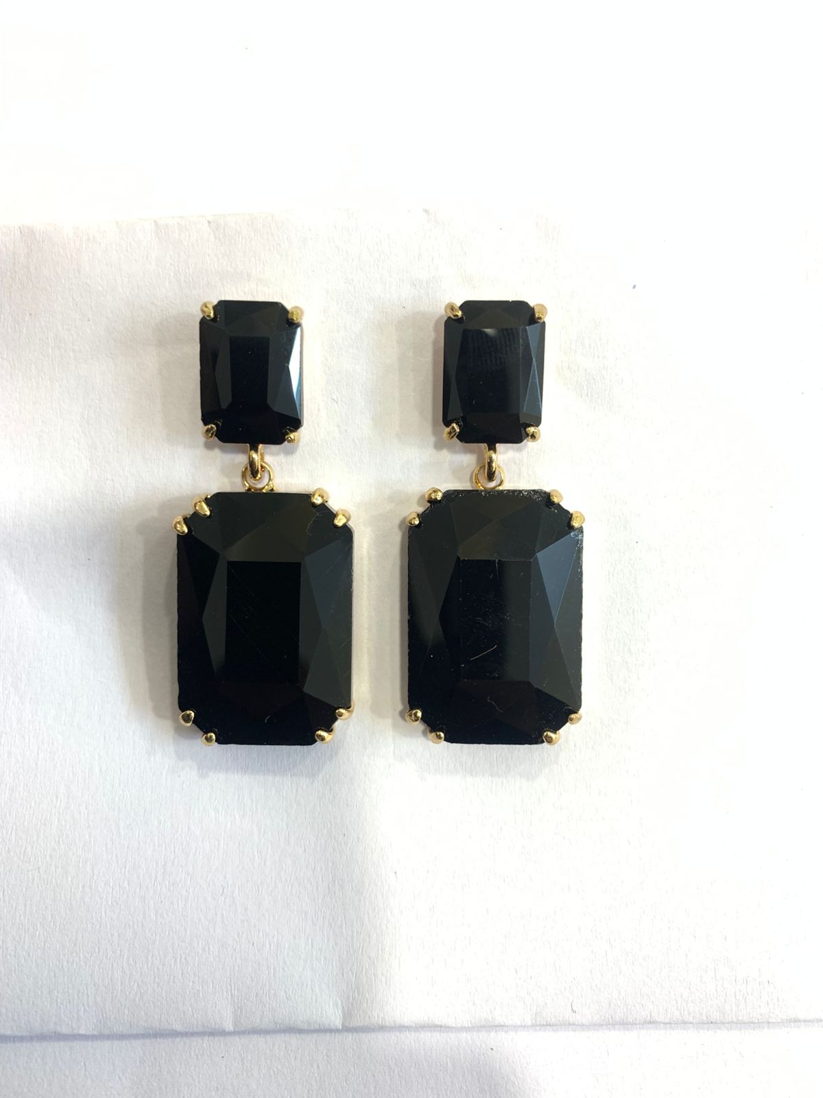 Canary Radiance Two-Tier Crystal Earrings