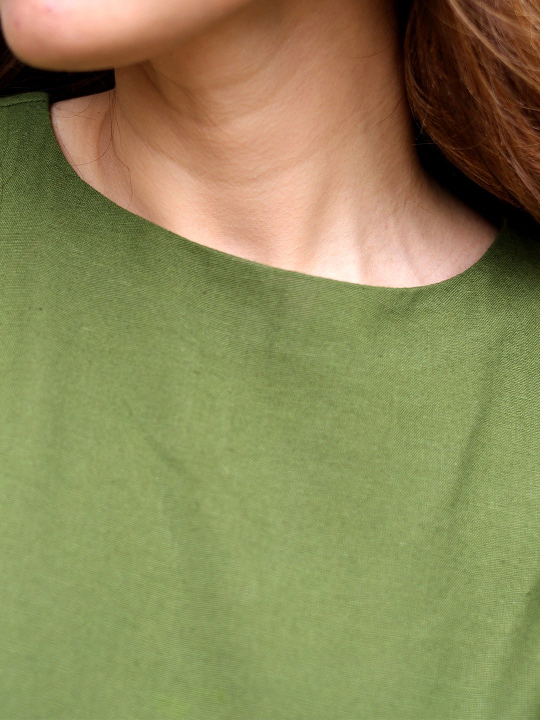 LinenLite Olive Ash Easy Fit Top