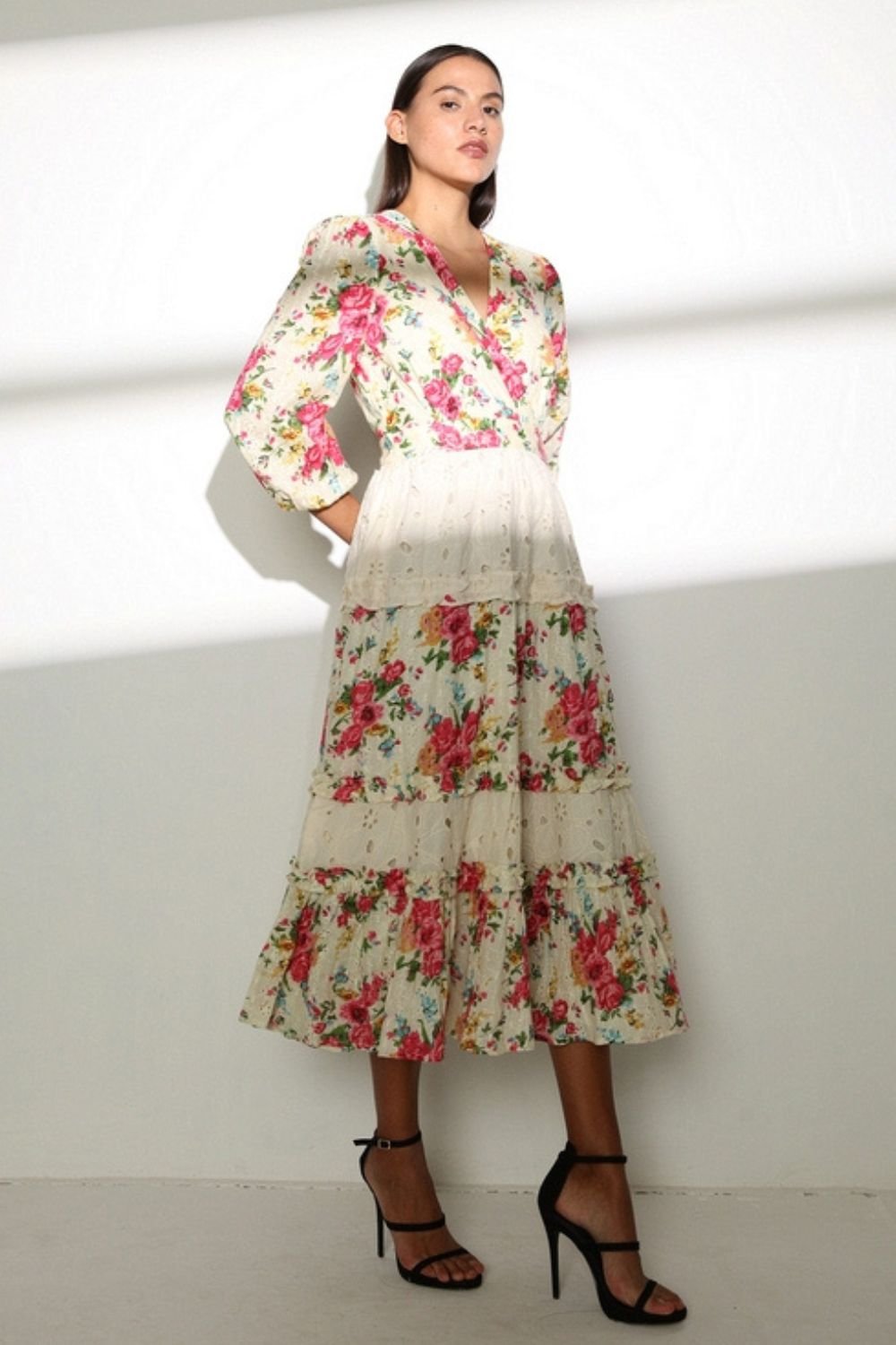 Broderie Midi Dress