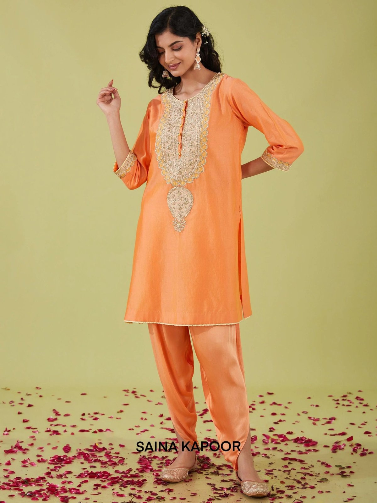 Short Kurta with Samosa Pant