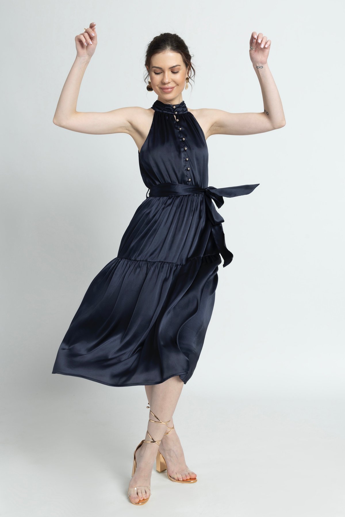 Halterneck Midi Dress