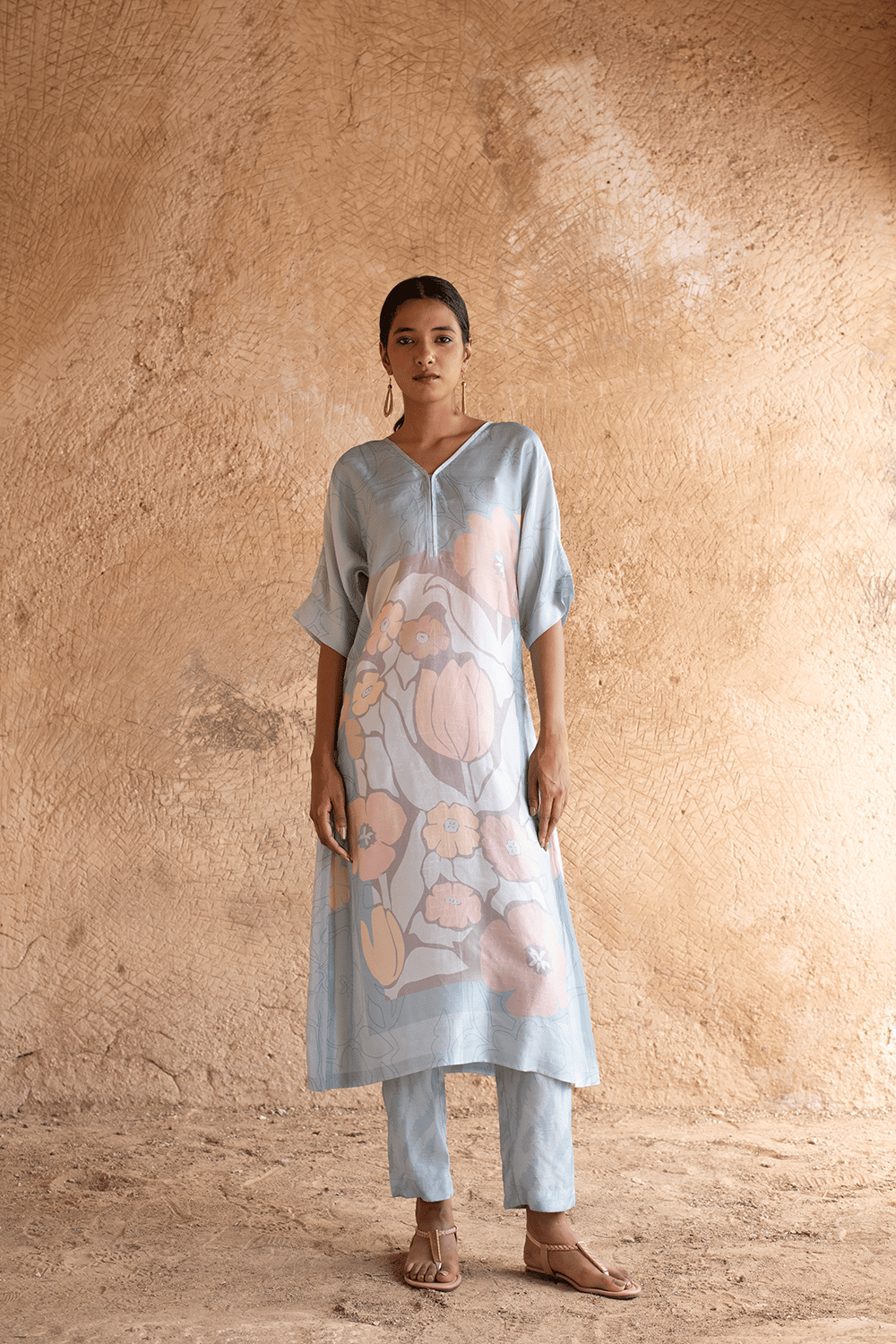 Prism Dusky Blue Kurta Set