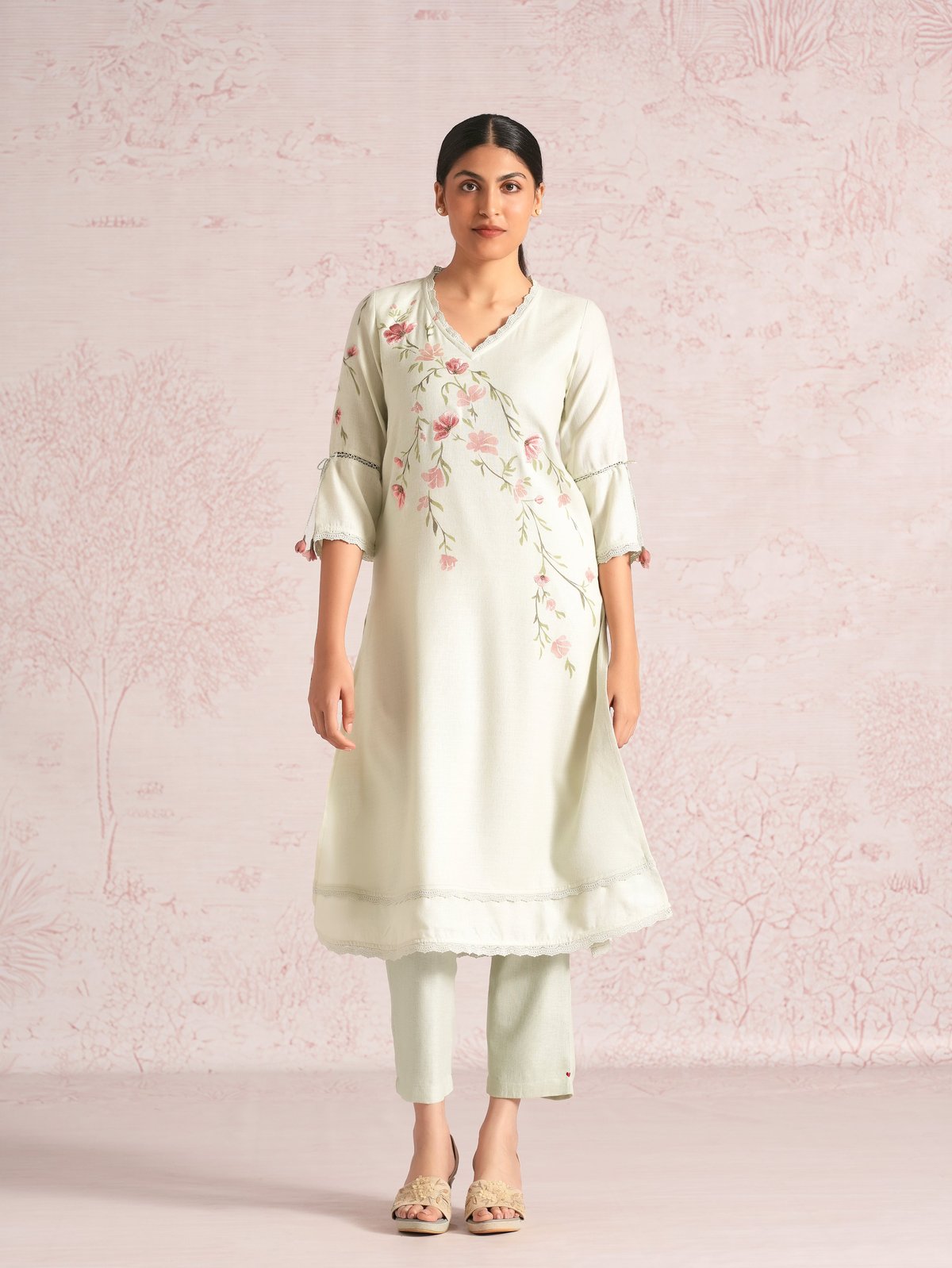 Blush Vines Kurta