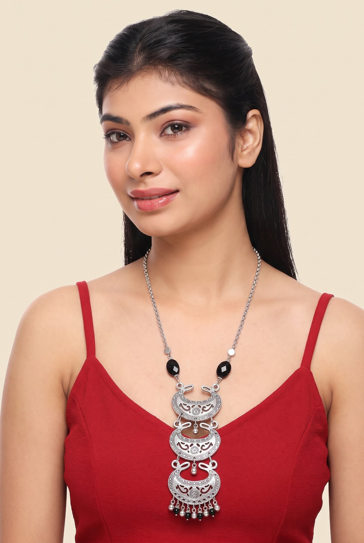 Maqaam Crescent Long Necklace