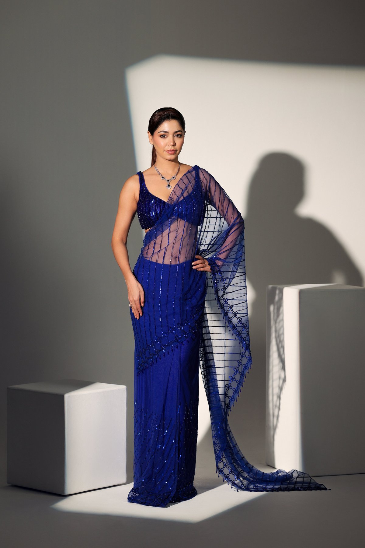 Naina Pre Draped Saree Blouse Set