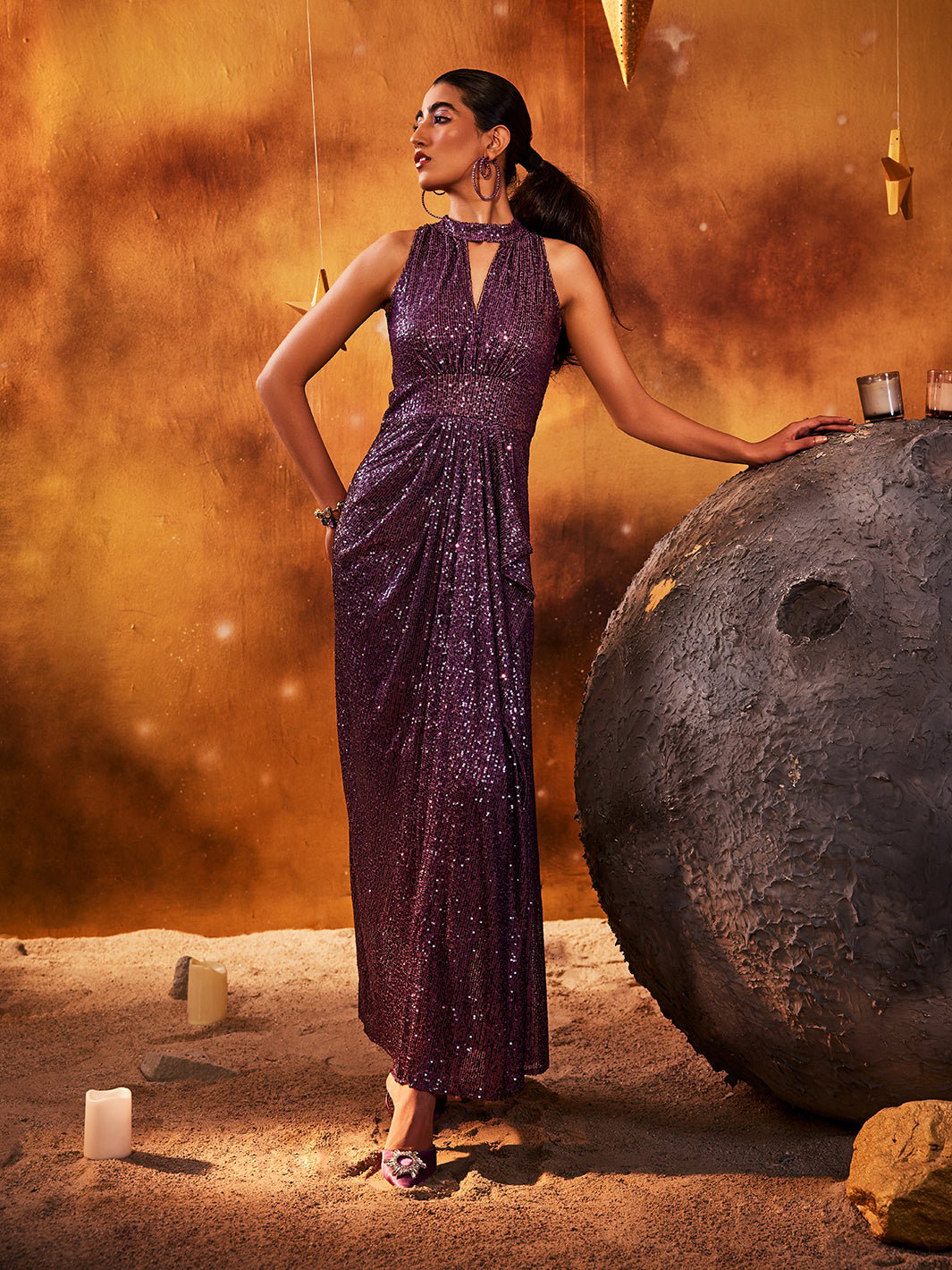 Futura Luna Sequin Gown