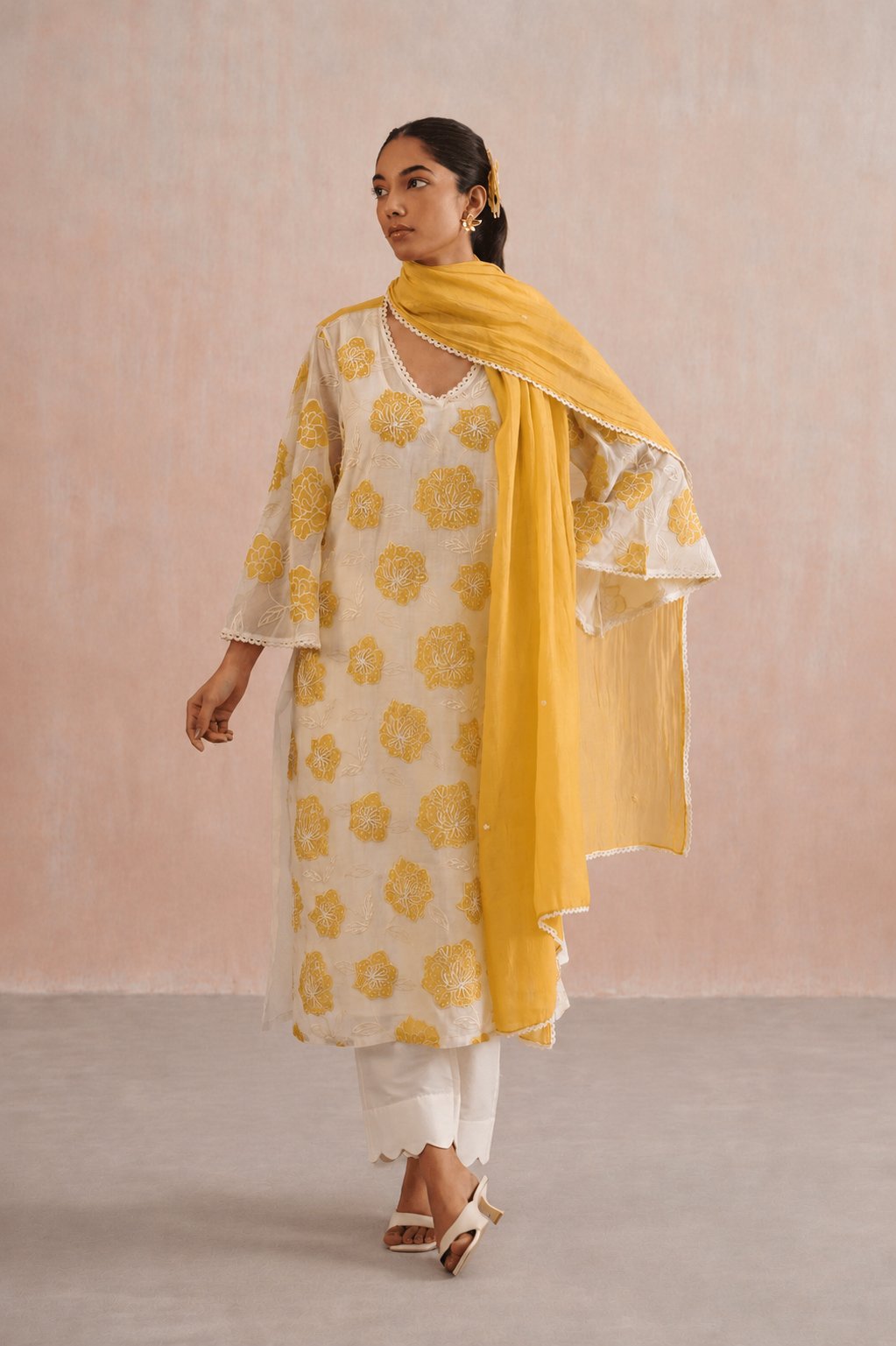 Marigold Dupatta Set